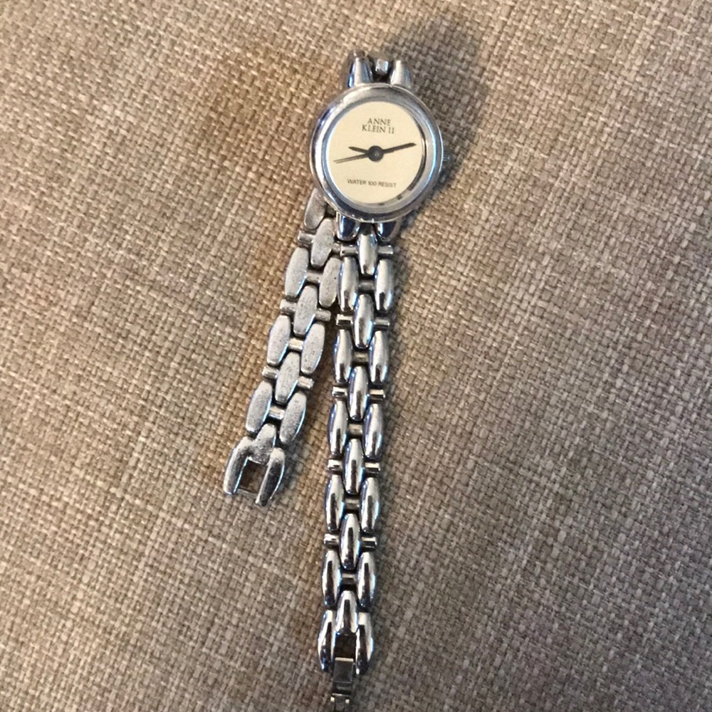 Anne Klein water resistant silver watch